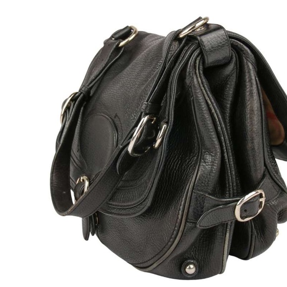 BURBERRY Black Leather Saddle Bag - AUTHENTIC - Picture 11 of 13